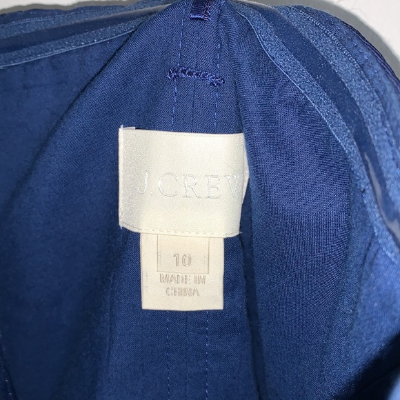 ❤️‍🔥J. Crew Size 10 Pleated Sweetheart Top Sleeveless Navy Blue Dress ❤️‍🔥 - Picture 3 of 6